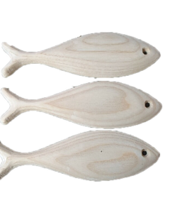 Alternative view of FISH SHAPE CARVED WOOD