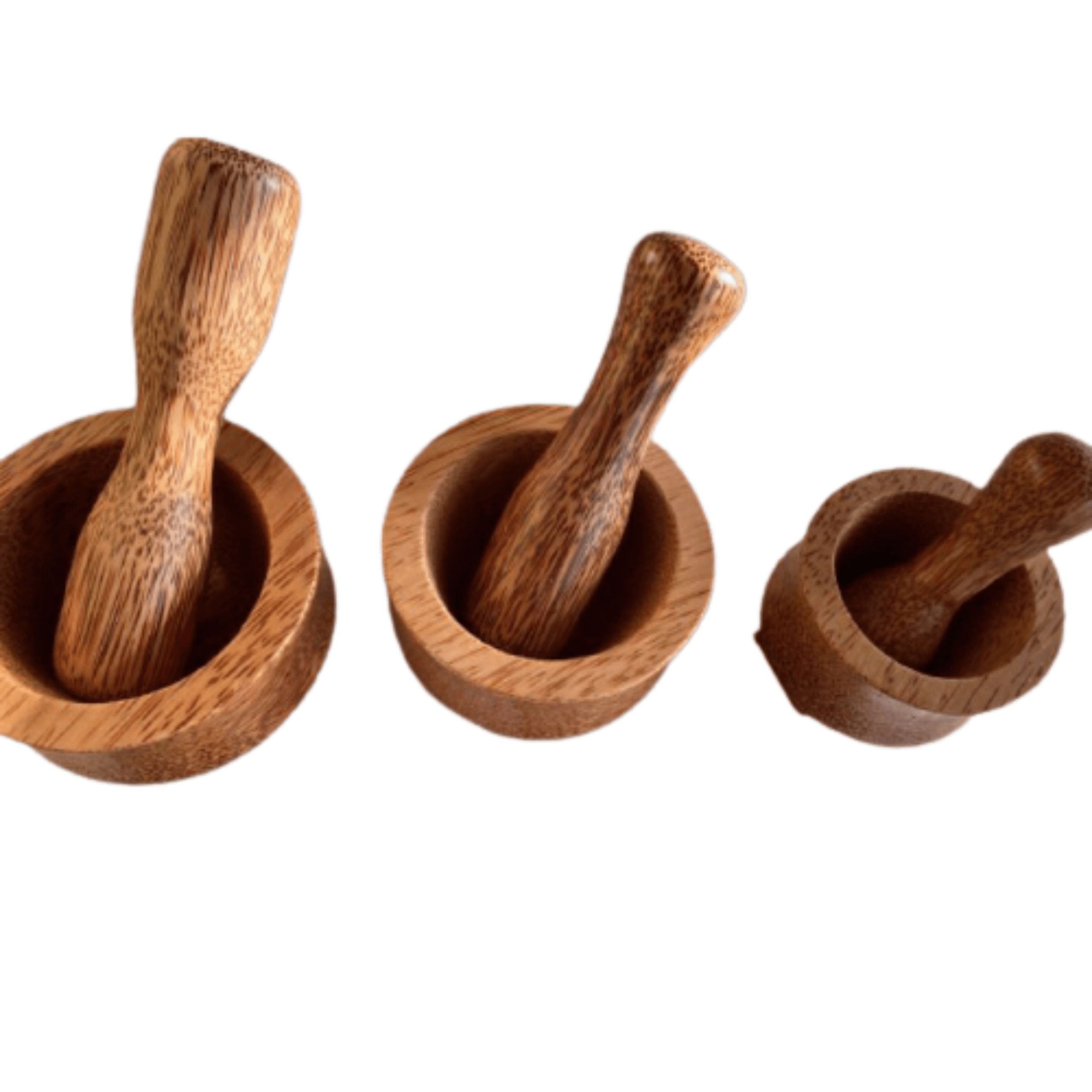 COCONUT WOOD MORTAR AND PESTLE