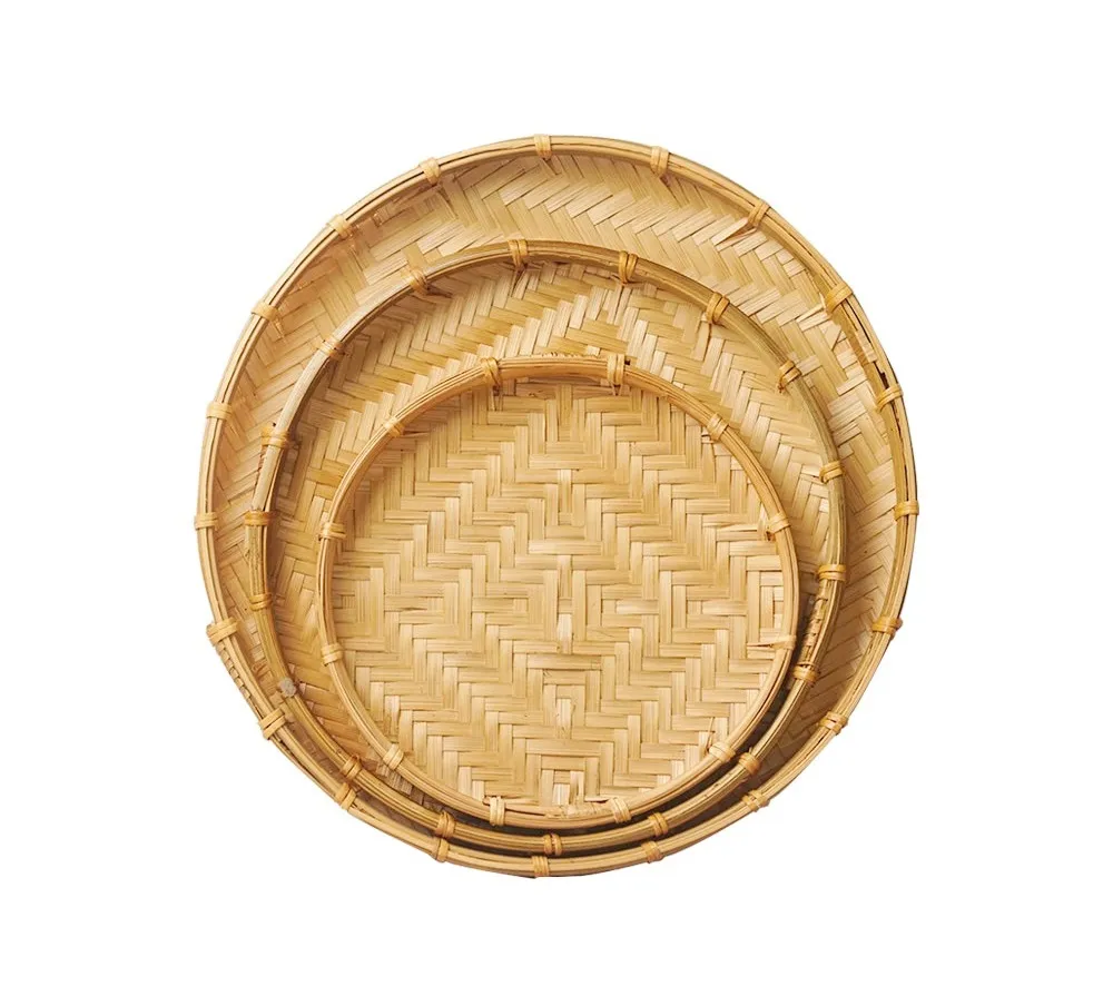 Bamboo Winnowing Basket Tray - Image 3