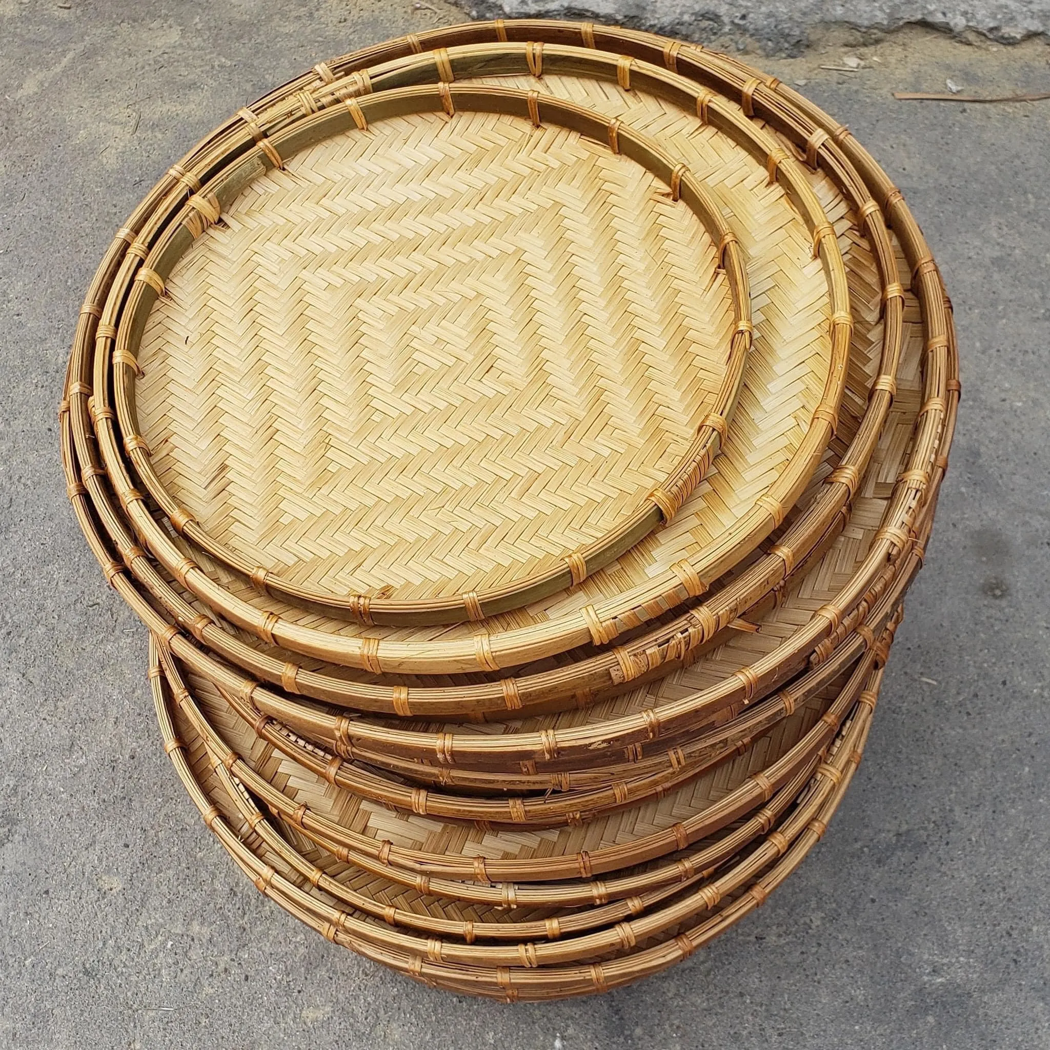 Bamboo Winnowing Basket Tray - Image 5