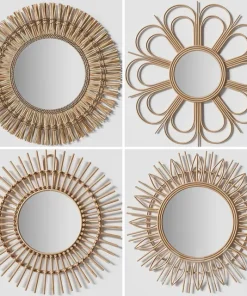 Alternative view of Rattan mirror