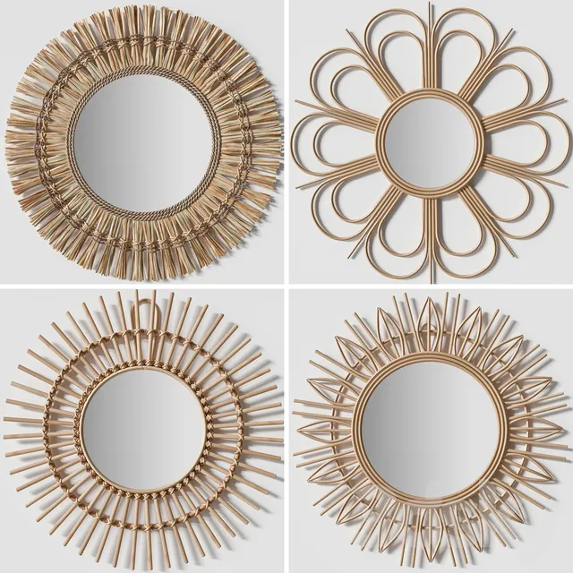 Rattan mirror - Image 2