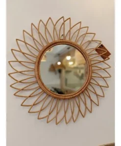 Rattan mirror