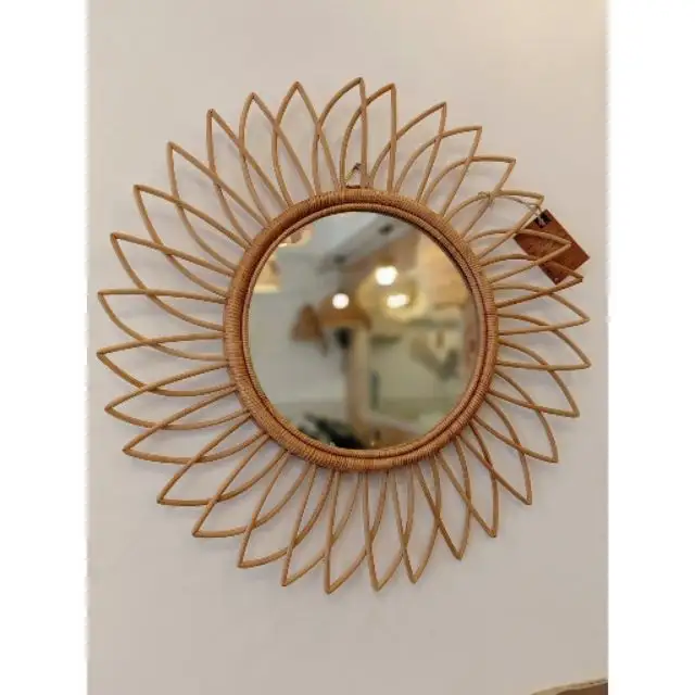 Rattan mirror