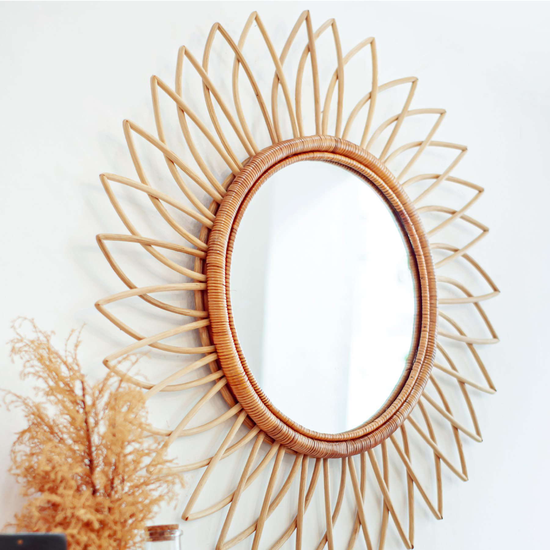 Rattan mirror - Image 3