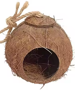 Alternative view of COCONUT SHELL BIRD HOUSE